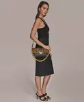 Сумка Valley Stream Leopard Shoulder Donna Karan New York, мультиколор - фото 2