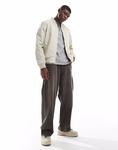 Легкая куртка-бомбер ASOS DESIGN в каменном цвете - фото 4