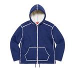 Куртка Supreme Faux Shearling Hooded Jacket 'Bright Navy', синий - фото