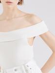 Вязаный топ Monki, белый - фото 2