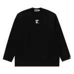 Футболка BAPE Ape Face Long-Sleeve 'Black', черный - фото