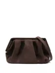 Клатч со сборками Themoirè, коричневый - фото