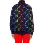 Куртка женская Gucci с цветным принтом, синий - фото 3