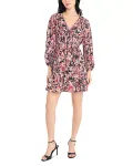 Мини-Платье с V-образным вырезом Donna Morgan, мультиколор - фото