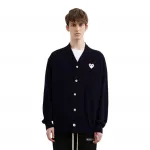 CDG Play Свитер мужской темно-синий - фото 4