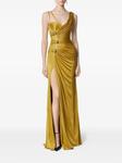 Versace вечернее платье со сборками, желтый - фото 3