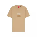 Футболка HUGO Dusplit 10266462 01, бежевый - фото