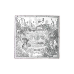 HERMES Шелковый шарф женский черно-белый - фото