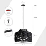 Подвесной светильник HUGO PD1 E27 Paco Home, черный - фото 5