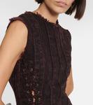 Мини-платье со вставками из денима Acne Studios, черный - фото 4