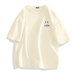 Футболка унисекс MINISO, фиолетово-синяя с нагрудным логотипом серой этикетки - фото 6