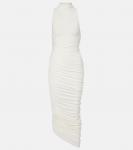 Платье макси Piazza с драпировкой и сборками Jacquemus, белый - фото