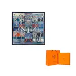 HERMES Шелковый  шарф Unisex Blue - фото