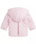 Стеганое пальто с капюшоном для маленьких девочек Polo Ralph Lauren, розовый - фото 2