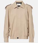 Кожаная куртка Saint Laurent, Gris Clair - фото