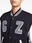 Giuseppe Zanotti flocked-logo varsity bomber jacket, черный - фото 5