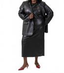 Юбка-карандаш миди Better Than Leather - Plus в черном цвете GOOD AMERICAN - фото 5