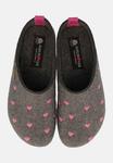 Тапочки Grizzly Cuoricini HAFLINGER, антарцитовый - фото 3