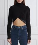 Водолазка Calvin Klein Jeans с запахом, черный - фото