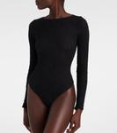 Структурированный кружевной боди Wolford, черный - фото 5