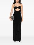 Платье макси с вырезом NISSA, черный - фото 2