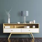 Настольная лампа Relaxdays mit Samtschirm цвет grau/silber/durchscheinend - фото 2