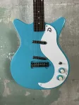 Danelectro 59M NOS с двойным вырезом 2010-х - Baby Come Back Blue - фото 2