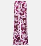 Креповые прямые брюки Dries Van Noten, фуксия - фото