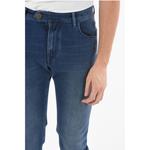 ID Темные вымытые узкие джинсы Corneliani, Blue - фото 3