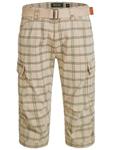 Шорты-карго INDICODE JEANS Regular Cargo Pants Nicolas Check, бежевый - фото
