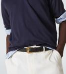 Кожаный ремень с логотипом Miu Miu, черный - фото 3