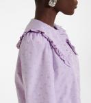 Блузка из хлопка с цветочным принтом Alessandra Rich, Lilac - фото 5