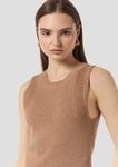 Топ COMMA Knitted Top, коричневый - фото 3