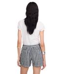Шорты Madewell Utility E Back Shorts - Striped Twill Line, Navy White Stripe - фото 2