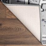 Ковер nuLOOM, 51 x 150 см, Rug Graphic Machine Washable Laundry Mat, Oval, Light Grey - фото 5