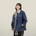 BEENTRILL Пальто с бархатистой текстурой Unisex, Black Gray - фото 12