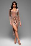 Коктейльное платье / Вечернее платье LA DLR029  Ombre, бежевый - фото 4