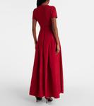 Платье макси из плиссированного понте и гросгрена Staud, Rouge - фото 3