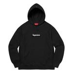 Толстовка box logo hooded sweatshirt 'black white' Supreme, черный - фото