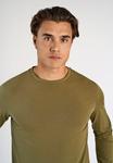 Топ Lindbergh BASIC O-NECK STRETCH LS, Dk Olive/Olive - фото 4