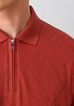 Поло Next ZIP NECK SMART REGULAR FIT, Rust Red/Orange - фото 5