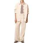 Рубашка Ami Paris Ami De Coeur Logo Patch Overshirt AMIPARIS, бежевый - фото 5