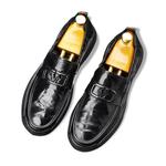 Мужские туфли GZZ черные на низком каблуке - фото 4