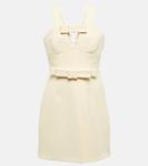 Мини-платье из смесовой шерсти с бантом Jil Sander, Dune - фото