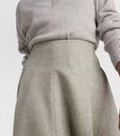 Юбка миди из шерсти и кашемира фланели Brunello Cucinelli, Grigio - фото 4