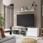 Тумба под телевизор, белая, 176x37x50 см IKEA Vihals - фото 2