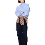 UNIQLO Рубашка унисекс голубая Lake Blue - фото 3