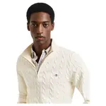 Свитер Gant 8050603 half zip, бежевый - фото 4