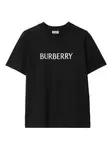 Футболка с логотипом Burberry, черный - фото