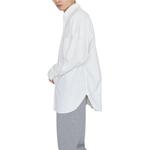 Рубашка с длинным рукавом с вышитым логотипом Nanamica, белый - фото 4